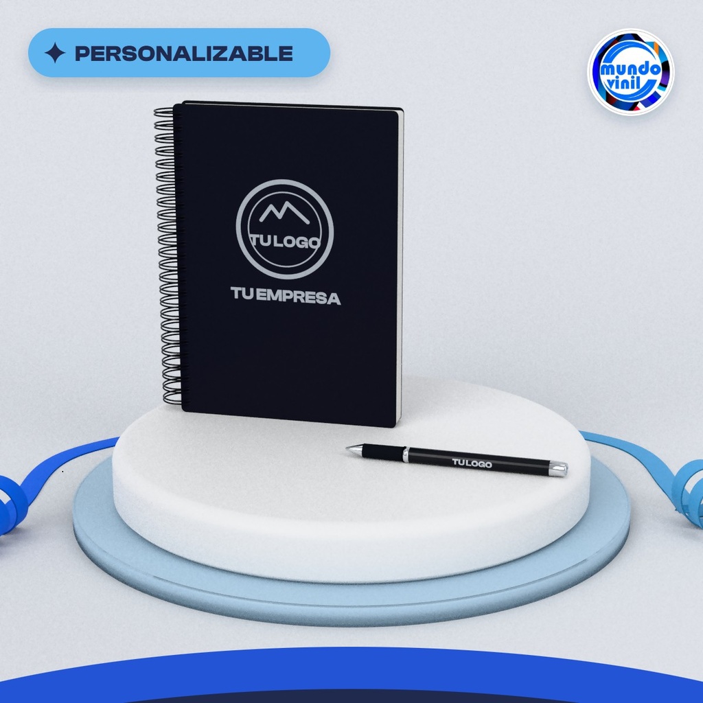 Set de agenda y bolígrafo con grabado láser