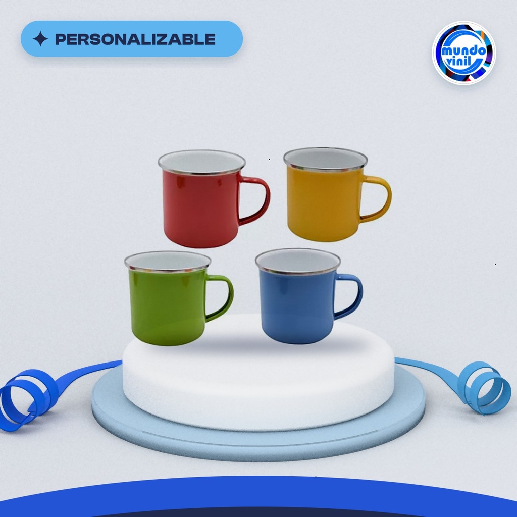 Taza de peltre para sublimar