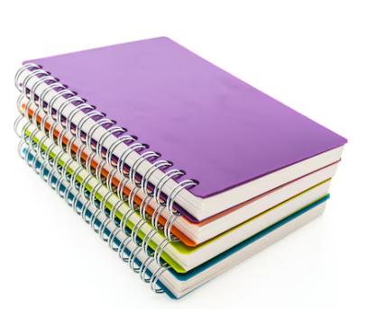 Agenda espiral, tapa dura, laminada, 80 páginas